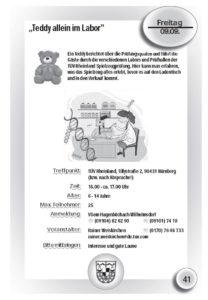 Teddy allein im Labor